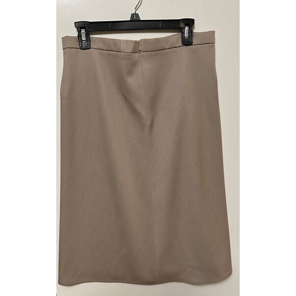 MAX MARA Virgin Wool Skirt US 8 Mock Wrap Knee Length - Picture 2 of 3